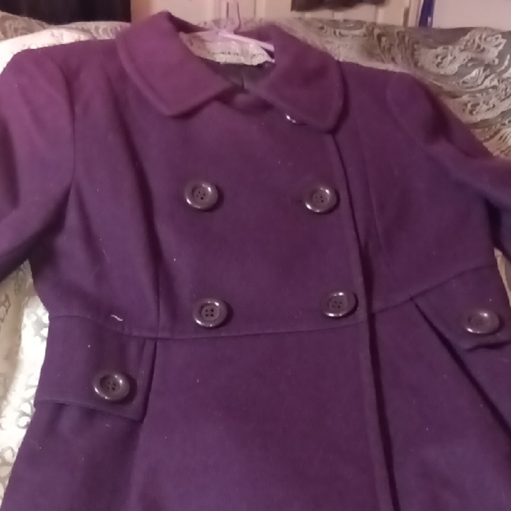 Forever 21 Deep Purple Pea Coat